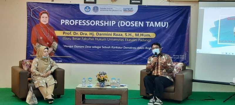 Guru Besar Hukum Tata Negara Universitas Ekasakti Padang Jadi Dosen Tamu di UBB